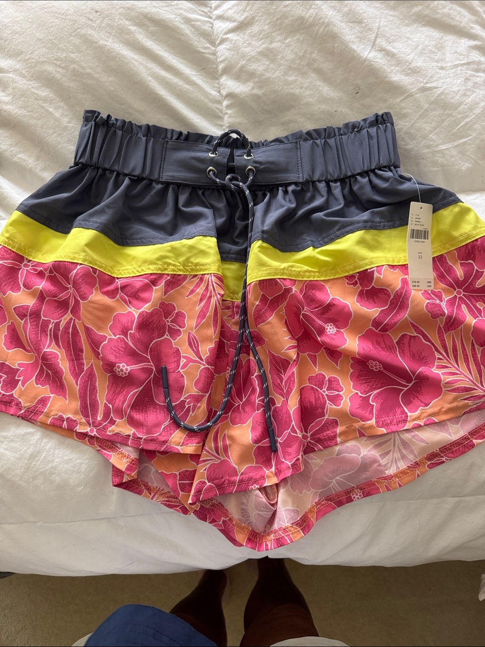 Women’s Floral Board Shorts in Pink and Grey by Celadine.